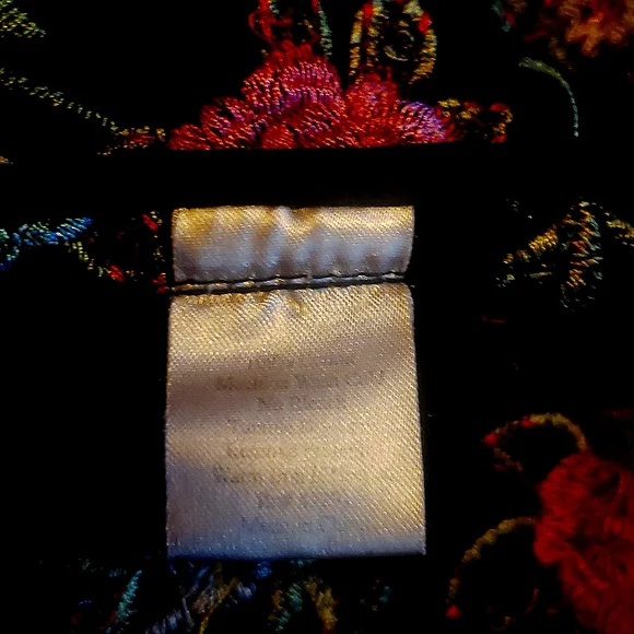 Johnny Was  Multi-Floral Embroidered Black Blazer NWT - Picture 8 of 10